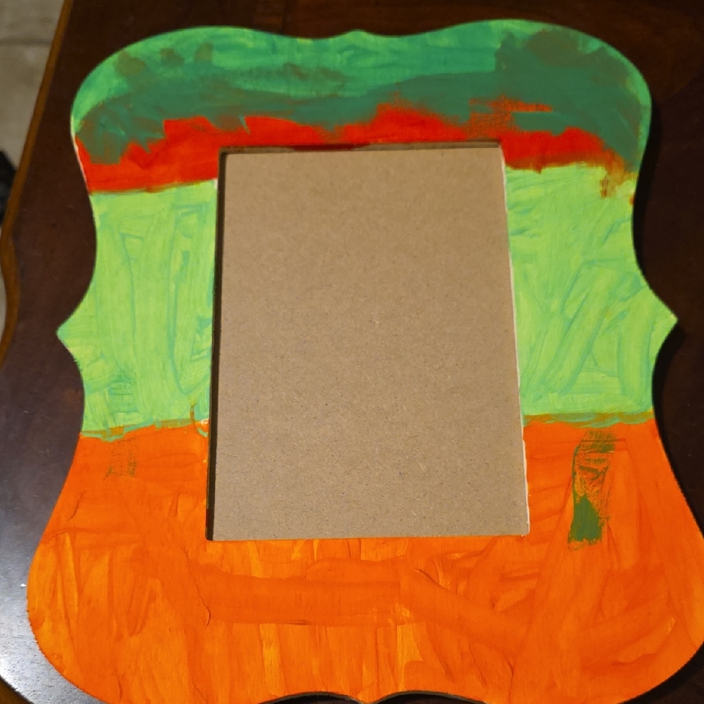 Colorful Hand-Painted Picture Frame